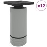 Pieds de meuble Réglable 12 pcs Blanc 64 x 64 x 100 mm PP 555540555540
