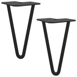 Pied de meuble 2 pcs Noir 54,1 x 54,1 x 100 mm Fer 555541555541