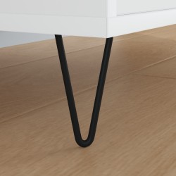 Pied de meuble 2 pcs Noir 54,1 x 54,1 x 100 mm Fer 555541555541