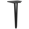 Pied de meuble 2 pcs Noir 54,1 x 54,1 x 100 mm Fer 555541555541