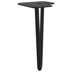 Pied de meuble 12 pcs Noir 54,1 x 54,1 x 100 mm Fer 555542555542