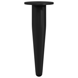Pieds de meuble 2 pcs Noir Ø 40 x 98 mm Fer 555544555544