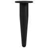 Pieds de meuble 2 pcs Noir Ø 40 x 98 mm Fer 555544555544