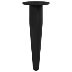 Pieds de meuble 2 pcs Noir Ø 40 x 98 mm Fer 555544555544