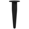 Pieds de meuble 2 pcs Noir Ø 40 x 98 mm Fer 555544555544