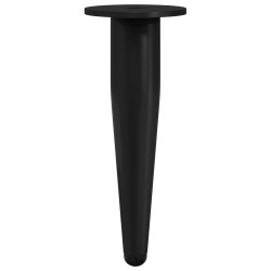 Pieds de meuble 2 pcs Noir Ø 40 x 98 mm Fer 555544555544