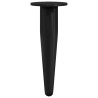 Pieds de meuble 2 pcs Noir Ø 40 x 98 mm Fer 555544555544