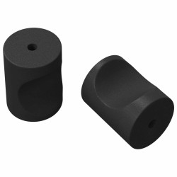 Poignées de Cabinet 2 pcs Noir M4 x 12 mm Fer 555547555547
