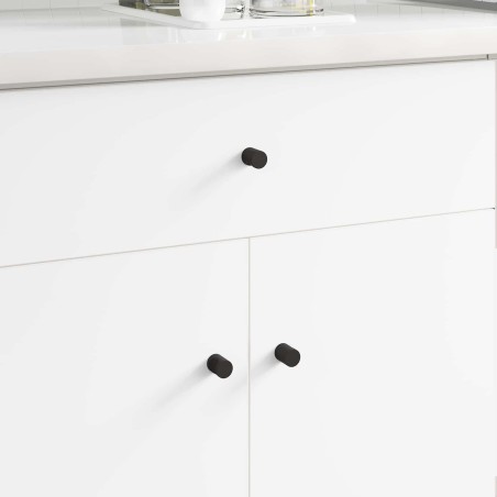 Poignées de Cabinet 12 pcs Noir M4 x 12 mm Fer 555552555552