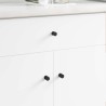 Poignées de Cabinet 12 pcs Noir M4 x 12 mm Fer 555552555552