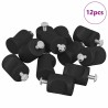 Poignées de Cabinet 12 pcs Noir M4 x 12 mm Fer 555552555552