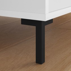 Pieds debout 12 pcs Noir 57 x 57 x 100 mm Fer 555553555553