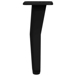 Pieds debout 2 pcs Noir 40 x 40 x 100 mm Fer 555555555555