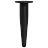 Pieds de meuble 12 pcs Noir Ø 40 x 98 mm Fer 555560555560