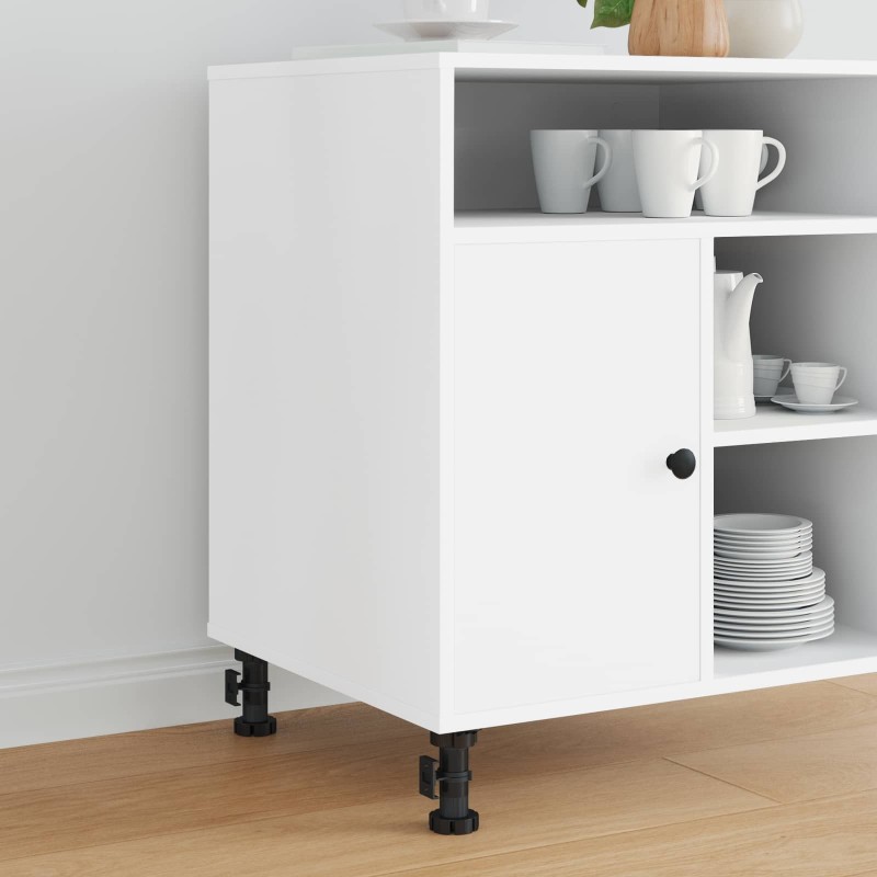 Pieds de meuble Réglable 2 pcs Noir 46 x 46 x 128 mm PP 555567555567