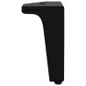 Pieds de meuble 12 pcs Noir 54,1 x 54,1 x 100 mm Fer 555571555571
