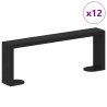 Pieds de meuble 12 pcs Noir 281 x 40,5 x 100 mm Fer 555573555573
