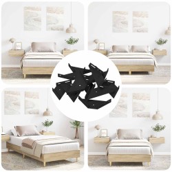 Support d'Angle 12 pcs Noir 138,5 x 50,5 x 16 mm Fer 555584555584