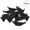 Support d'Angle 12 pcs Noir 138,5 x 50,5 x 16 mm Fer 555584555584