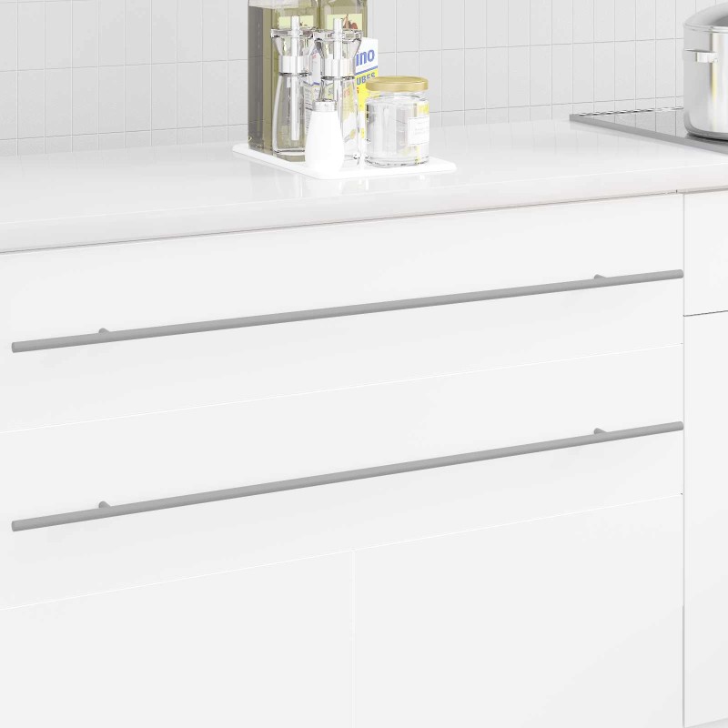Poignée de cabinet 2 pcs Argenté 900 mm Acier inoxydable 555605555605