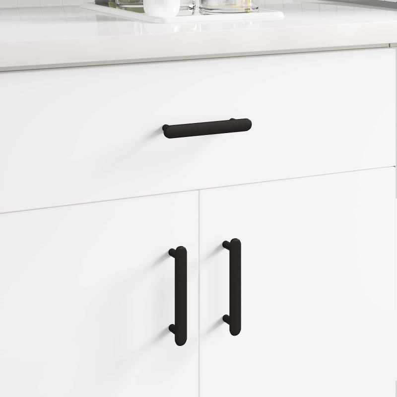 Poignée de cabinet 2 pcs Noir 121 x 16.6 x 28.3 mm Fer 555611555611
