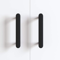 Poignée de cabinet 2 pcs Noir 121 x 16.6 x 28.3 mm Fer 555611555611