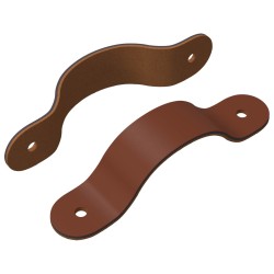 Poignées de Cabinet 2 pcs Marron 140 x 25 x 2,3 mm PU 555614555614