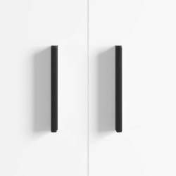 Poignée 2 pcs Noir 106 x 7,4 x 15,5 mm Aluminium 555621555621