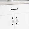 Poignée de meuble 2 pcs Noir 130 x 19,4 x 22,3 mm Aluminium 555627555627