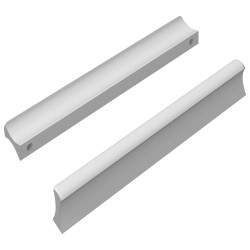 Poignée Uni 2 pcs Argenté 105.7 x 7.4 x 15.5 mm Aluminium 555630555630