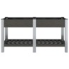 Lit surélevé de jardin avec étagère Gris 150x50x75 cm WPC 555649555649