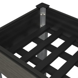Lit surélevé de jardin avec étagère Gris 150x50x75 cm WPC 555649555649