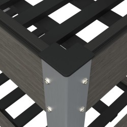 Lit surélevé de jardin avec étagère Gris 150x50x75 cm WPC 555649555649