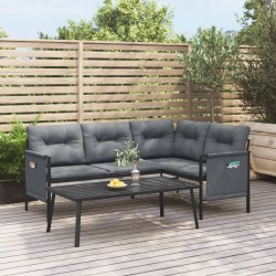 Salon de jardin 2 pcs anthracite acier 555650555650