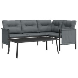 Salon de jardin 2 pcs anthracite acier 555650555650