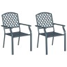 Chaise de jardin 2 pcs Anthracite 56 x 65 x 89 cm Acier 555651555651