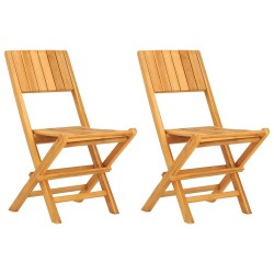 Chaises de jardin pliantes lot de 2 47x61x90cm bois massif teck 555654555654