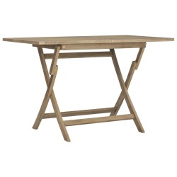 Table de jardin pliante gris 120x70x75 cm bois de teck solide 555657555657