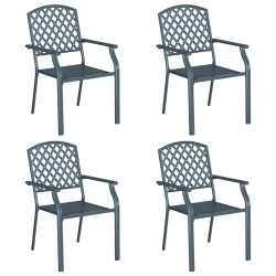 Chaise de jardin 4 pcs Anthracite 56 x 65 x 89 cm Acier 555658555658