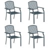 Chaise de jardin 4 pcs Anthracite 56 x 65 x 89 cm Acier 555658555658