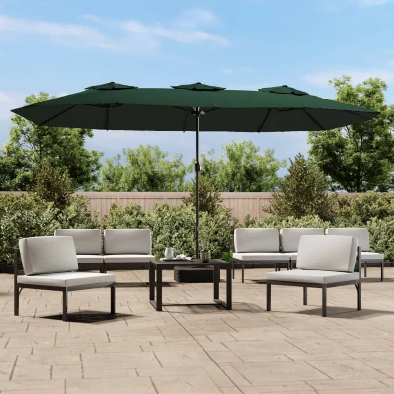 Parasol à double tête vert 449x265 cm 555661555661