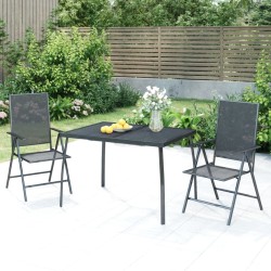 Table de jardin anthracite 110x80x72 cm Treillis d'acier 555663555663