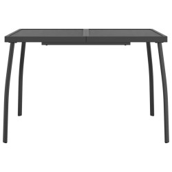 Table de jardin anthracite 110x80x72 cm Treillis d'acier 555663555663