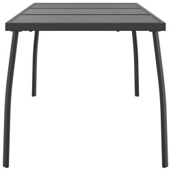 Table de jardin anthracite 165x80x72 cm Treillis d'acier 555664555664