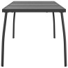 Table de jardin anthracite 165x80x72 cm Treillis d'acier 555664555664