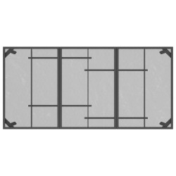 Table de jardin anthracite 165x80x72 cm Treillis d'acier 555664555664