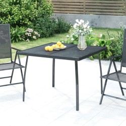 Table de jardin anthracite 100x100x72 cm Treillis d'acier 555665555665