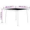 Table de jardin anthracite 100x100x72 cm Treillis d'acier 555665555665