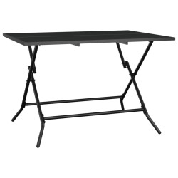 Table de jardin pliable anthracite 110x80x72 cm maille d'acier 555666555666