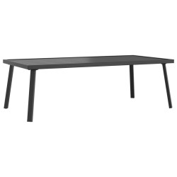 Table basse de jardin anthracite 110x55x35 cm acier 555667555667